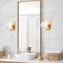 Opviq Well - 11670 Lámpara de pared dorada con tapa de cristal